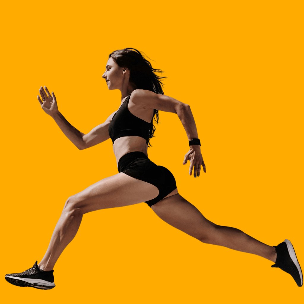 a black man standing on kettlebells wearing gloves, orange background, kangathletics